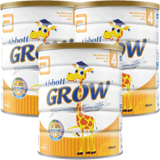 Combo 3 lon Sữa Abbott Grow 4 900g (trên 2 tuổi)