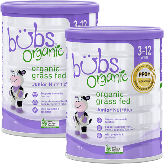 Combo 2 Sữa Bubs Organic Bovine số 4 Junior 800g (3-12 tuổi)