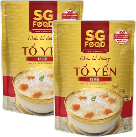 Combo 2 Cháo bổ dưỡng tổ yến cá hồi, SG Food, 240g