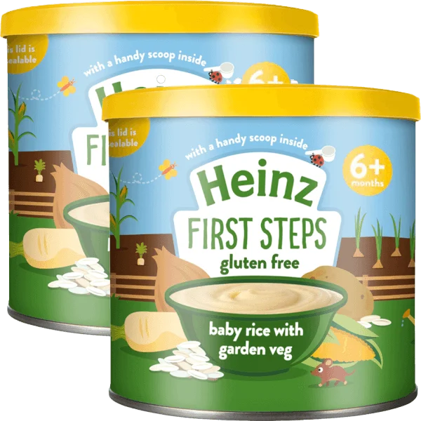 Combo 2 Bột ăn dặm Heinz - Gạo, rau củ xay nhuyễn