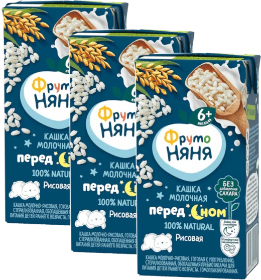 Combo 3 Sữa đêm gạo sữa Fruto Nyanya (200ml)