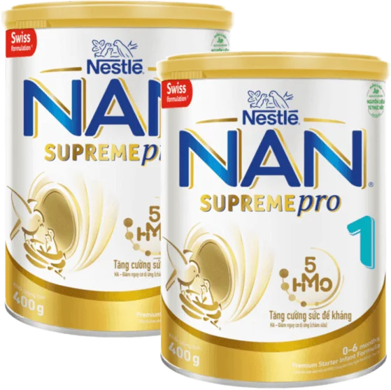 Combo 2 Sữa NAN SUPREME PRO số 1 400g (0-6 tháng)