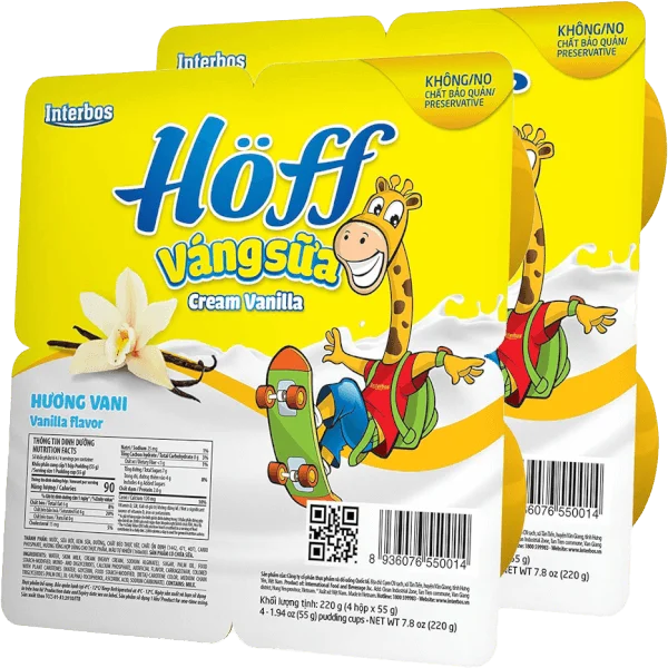 Combo 2 Váng sữa Hoff - Vani (Lốc 4 hủ)