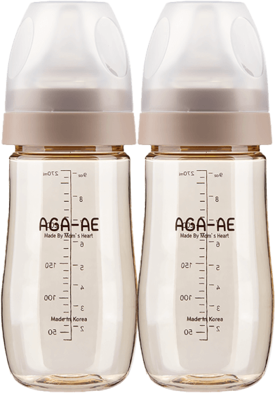 Combo 2 bình sữa PPSU AGA-AE 270ml (Beige)
