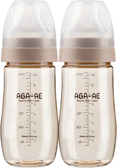 Combo 2 bình sữa PPSU AGA-AE 270ml (Beige)