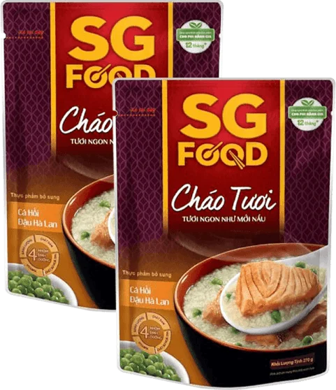 Combo 2 Cháo Cá hồi, đậu Hà Lan, SG Food, 270g