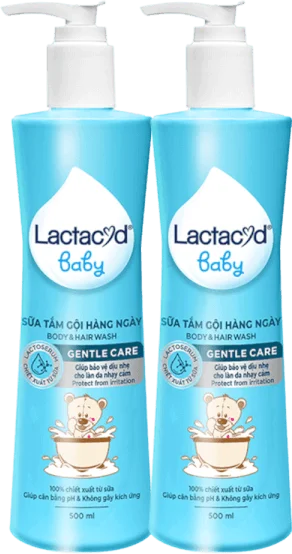 Combo 2 Sữa tắm gội trẻ em Lactacyd Baby Gentle Care 500ml
