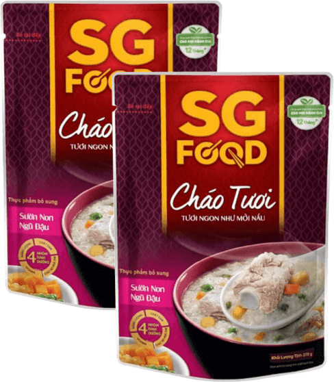 Combo 2 cháo Sườn non, ngũ đậu, SG Food, 270g (Giao bao bì ngẫu nhiên)