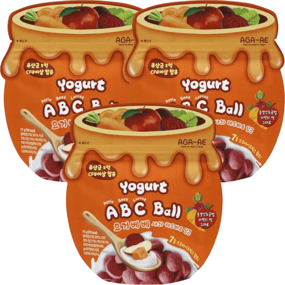 Combo 3 snack sữa chua sấy khô AGA-AE vị táo, củ dền, cà rốt (20g)