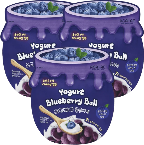 Combo 3 Snack sữa chua sấy khô AGA-AE vị việt quất (20g)