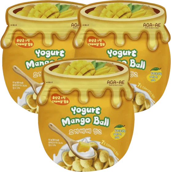 Combo 3 snack sữa chua sấy khô AGA-AE vị xoài (20g)