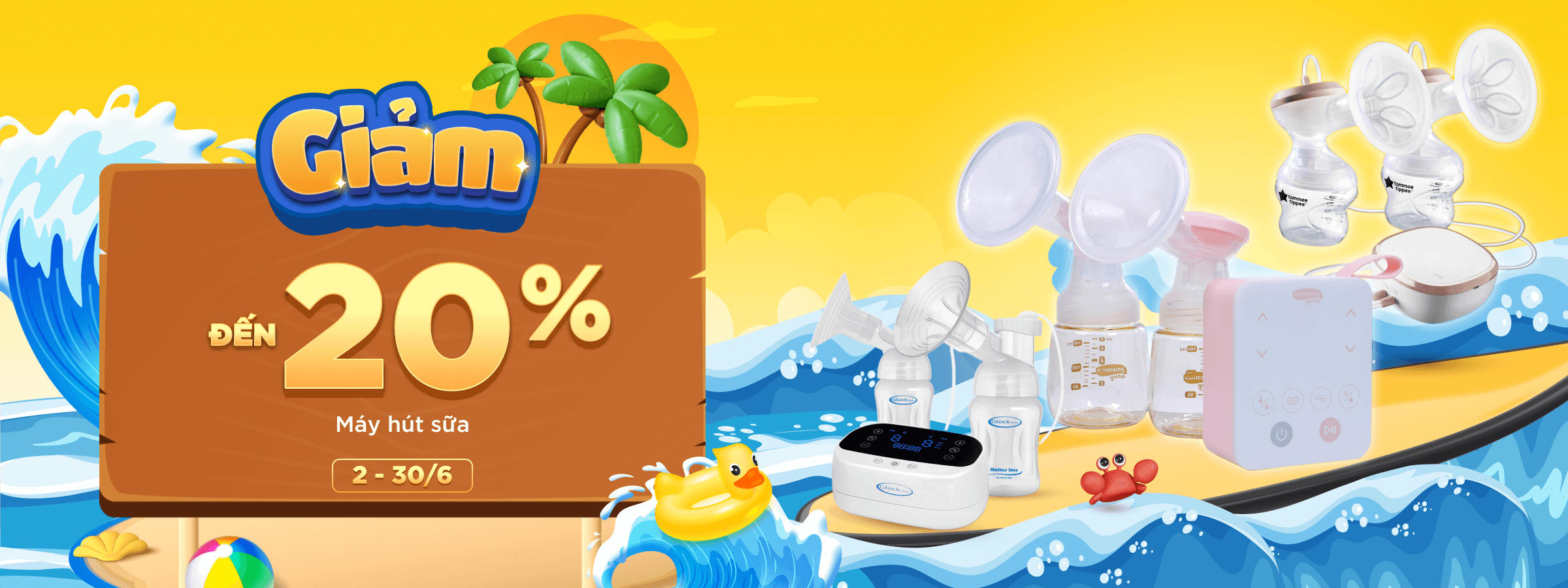 Hút sữa giảm đến 20%  - Banner Menu Danh Mục