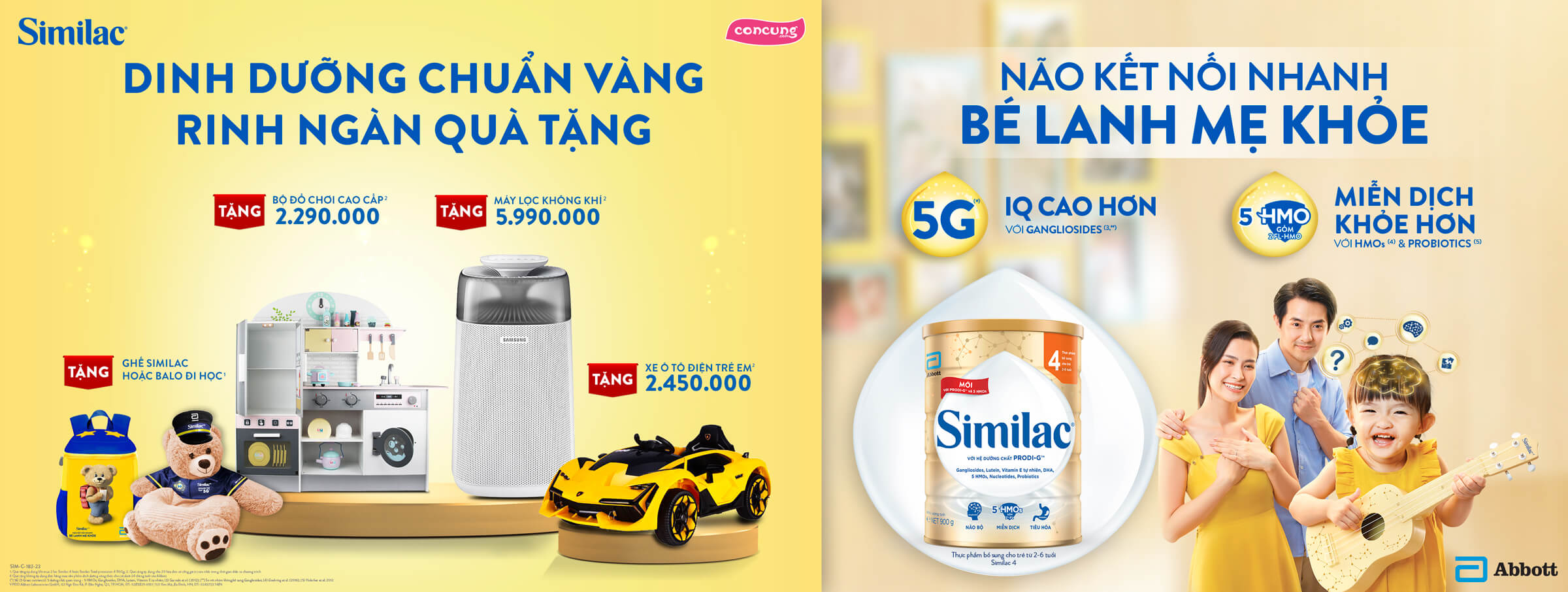 Cập nhật bảng giá giảm và khuyến mãi sữa Similac mới nhất