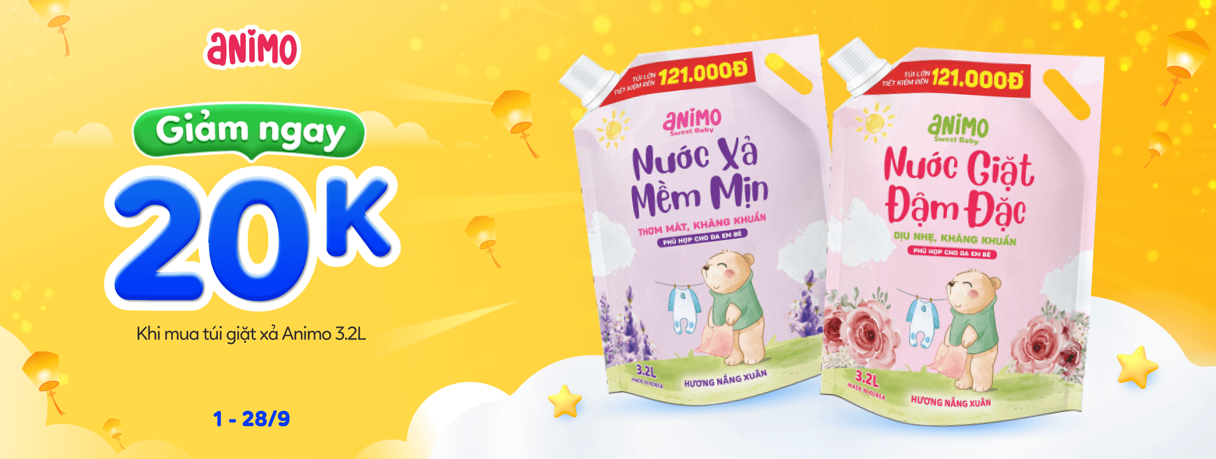 Nước giặt xả Animo - CATE 