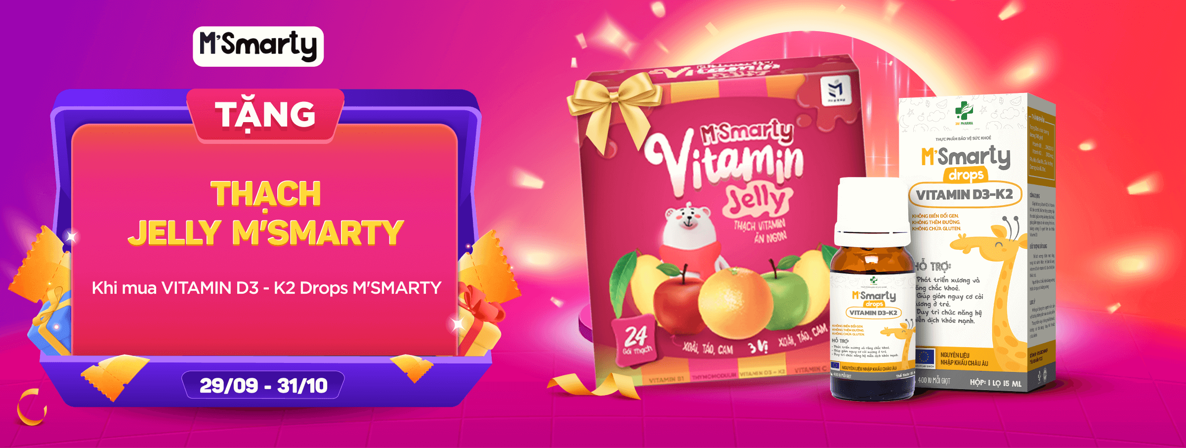 Tặng thạch Jelly khi mua Msmarty