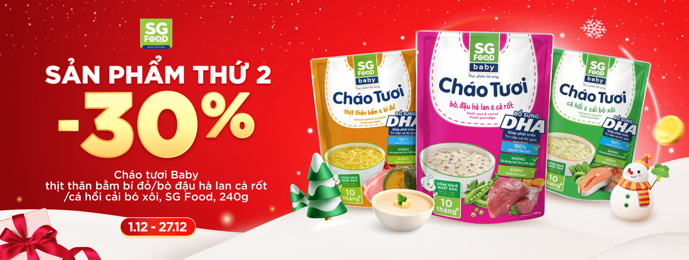 Sài Gòn Food - Giảm 30%  -  CATE ĂN DẶM DINH DƯỠNG