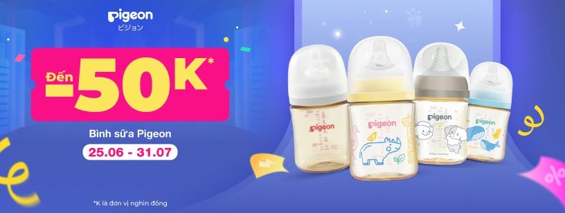 Bình sữa Pigeon giảm đến 50K - CATE  đồ dùng mẹ và bé - T7 26375