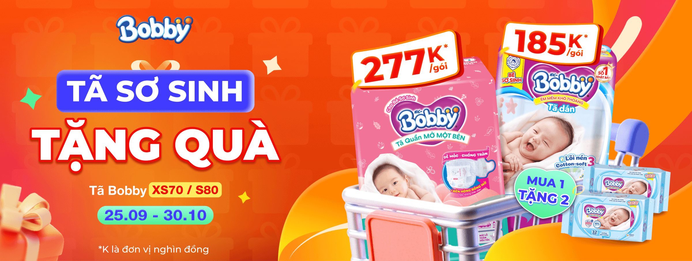 Bobby - Tã dán sơ sinh T10 - SIS