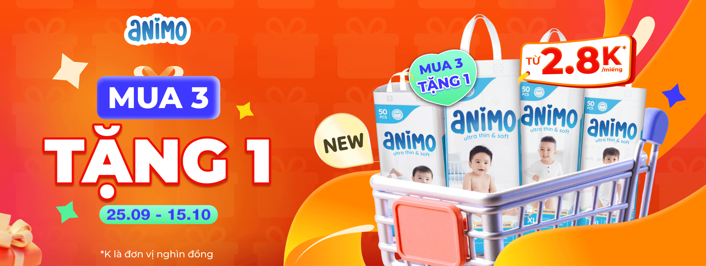 Animo Mua 3 tặng 1 - CATE