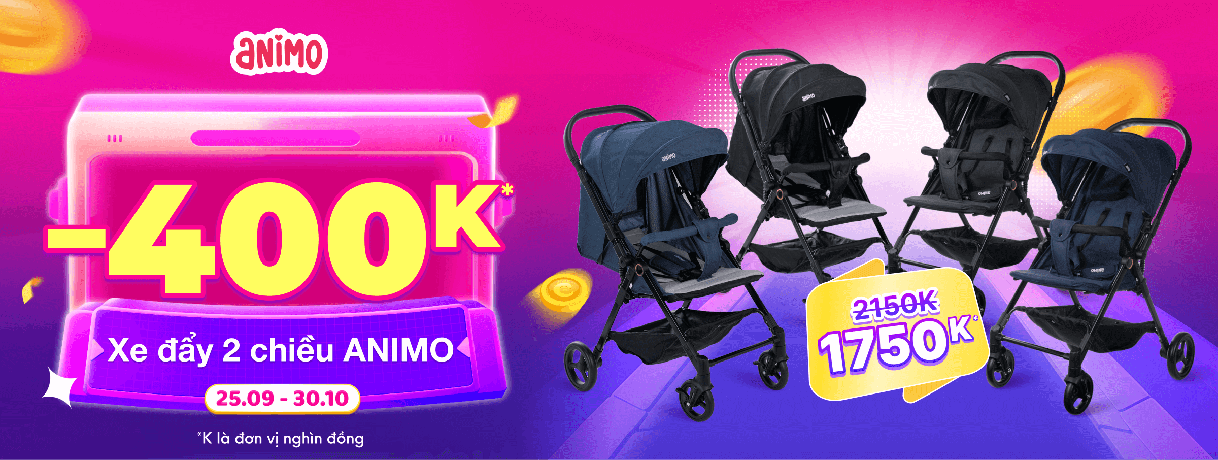 Xe đẩy Animo Q1 T10  - CATE