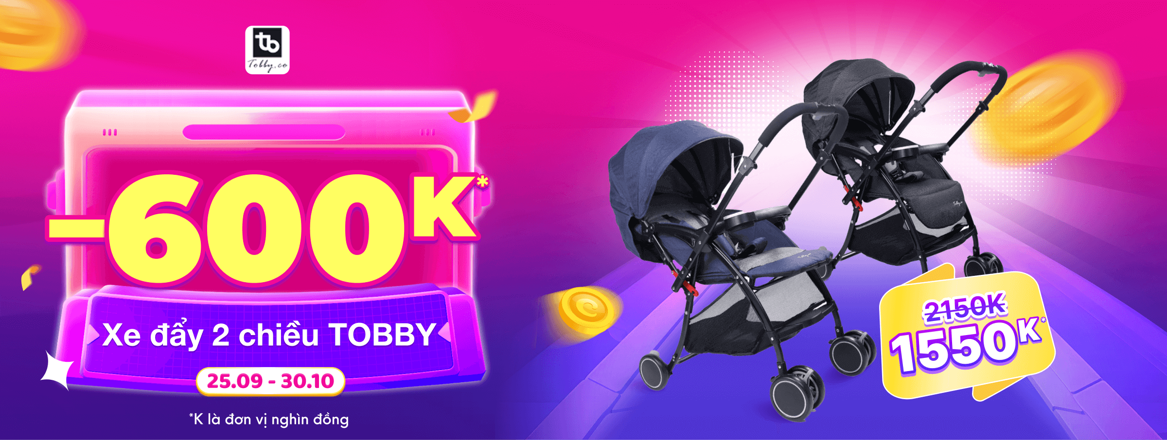 Xe đẩy Tobby T10  - CATE