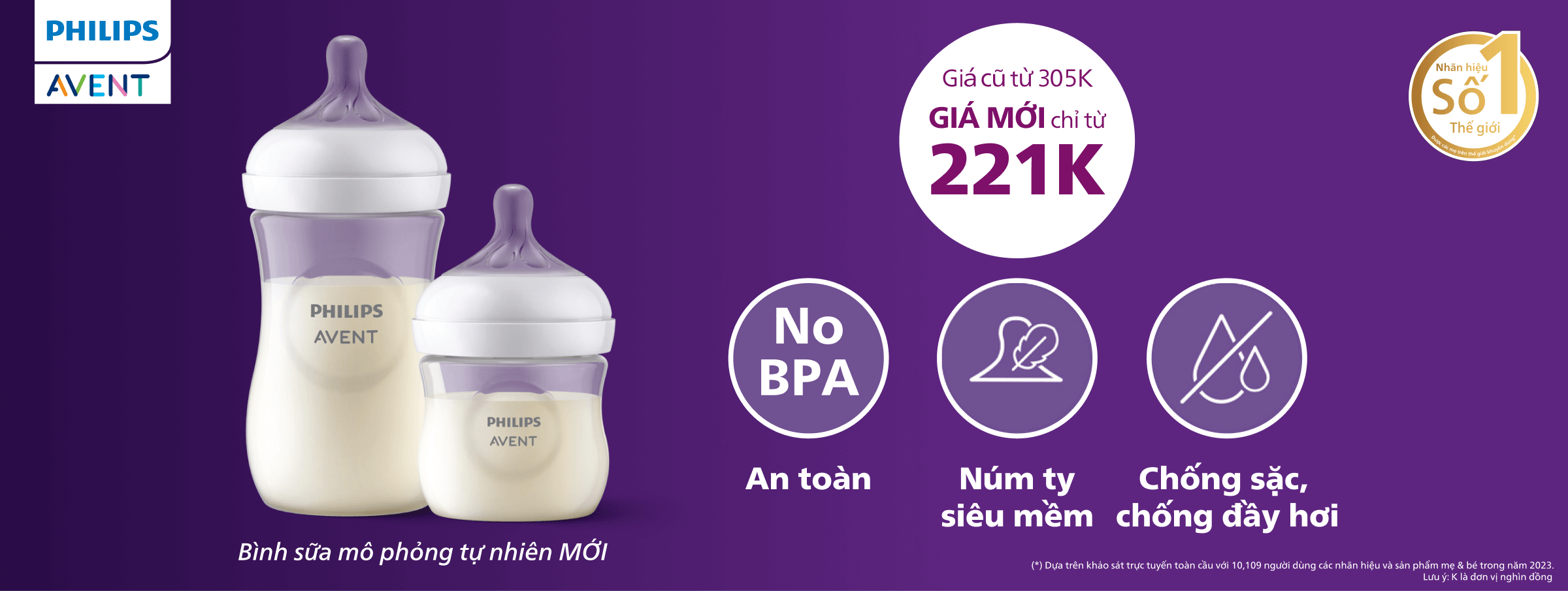 Bình sữa Avent T10  - CATE