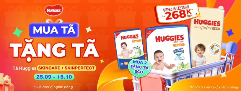 Huggies Skinperfect - Mua 4 tặng 1 T10 - SIS 28187