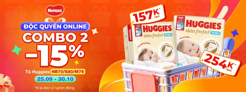 Huggies - Độc quyền Online T10 - SIS 28190