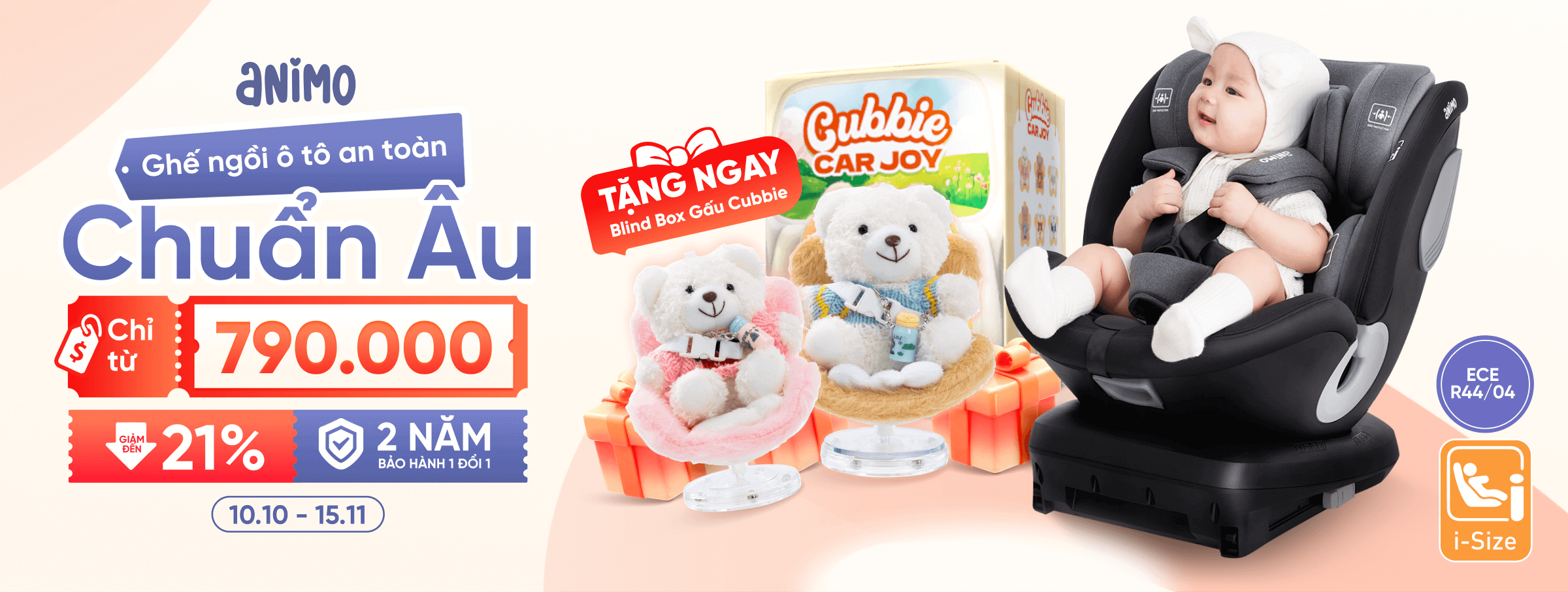 Ghế ô tô Animo T10 - CATE