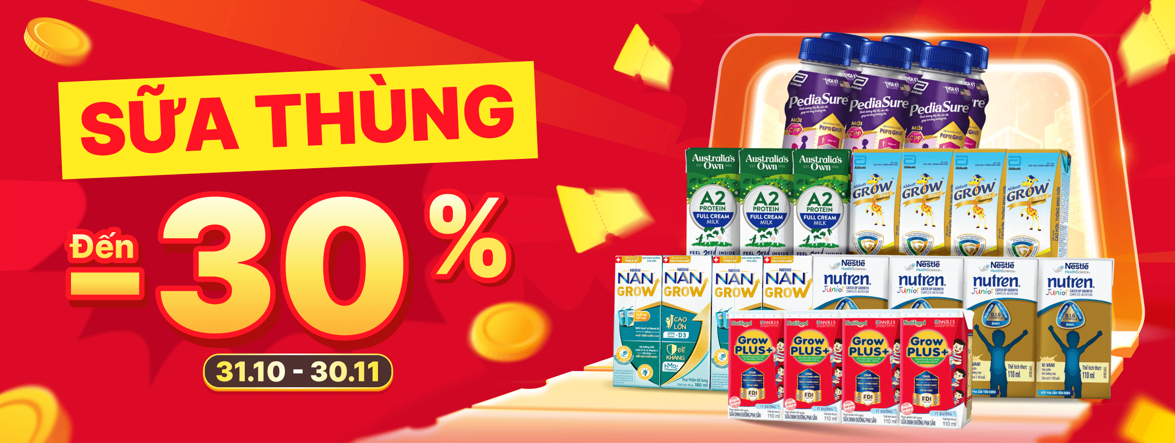 SỮA THÙNG T11 - CATE