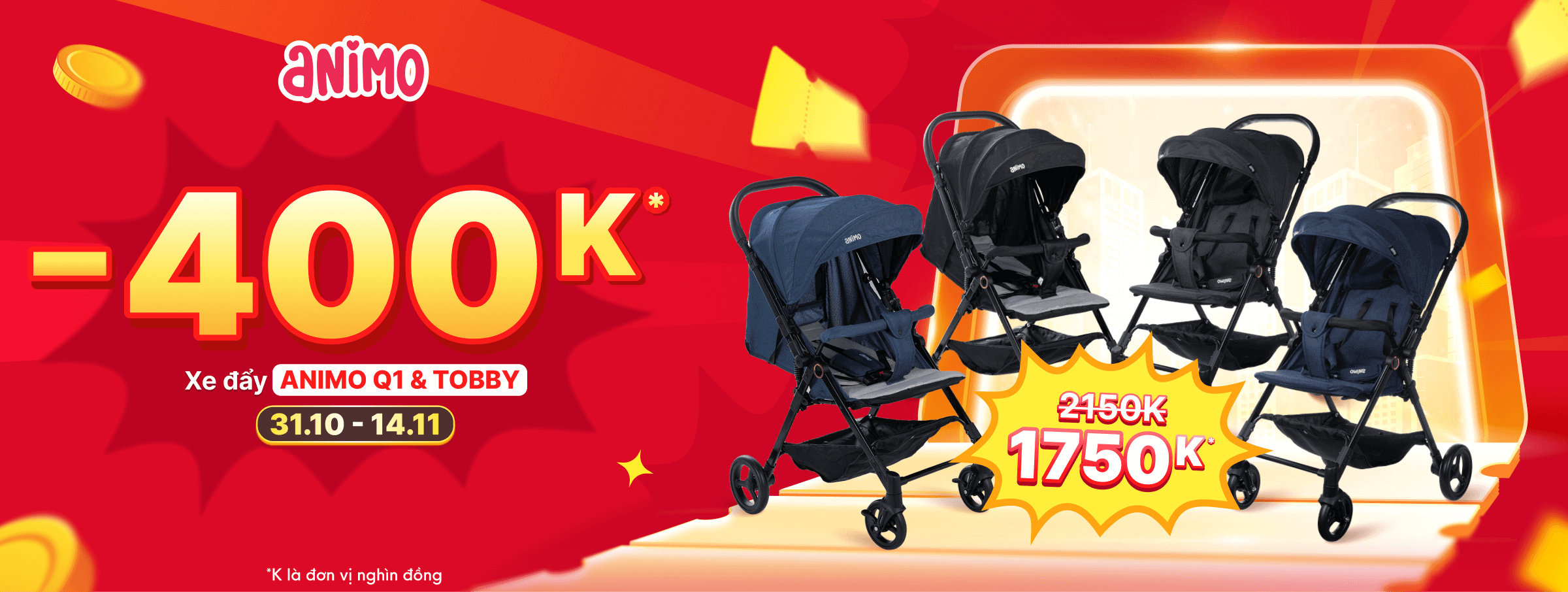 Xe đẩy gấp gọn T11 - CATE