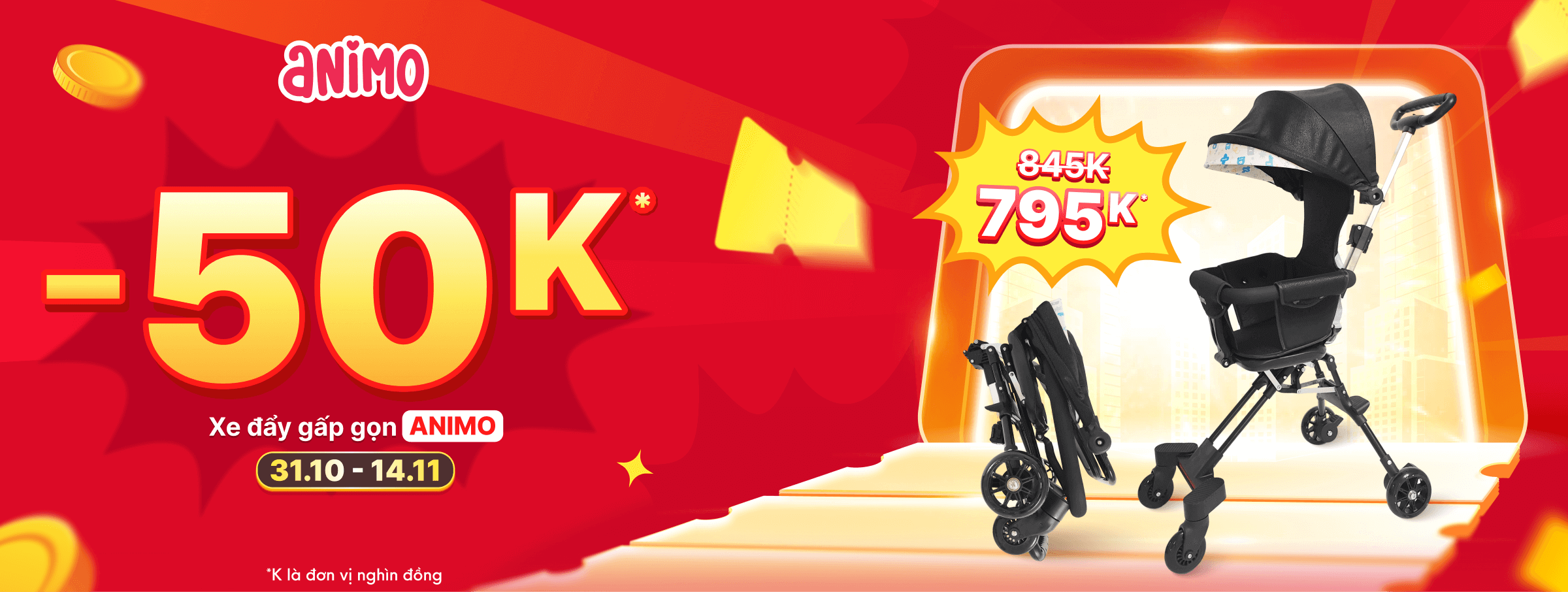 Xe đẩy du lịch T11 - CATE