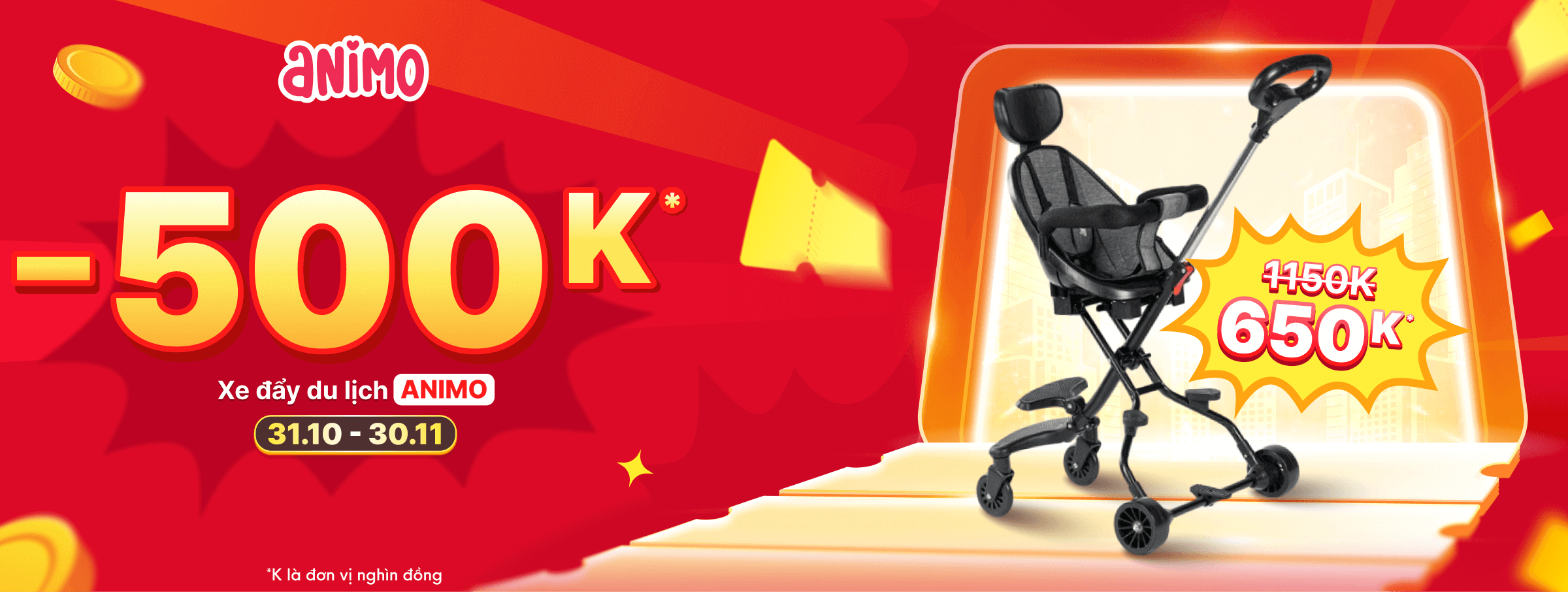 Xe đẩy Animo Q1 T11 - CATE