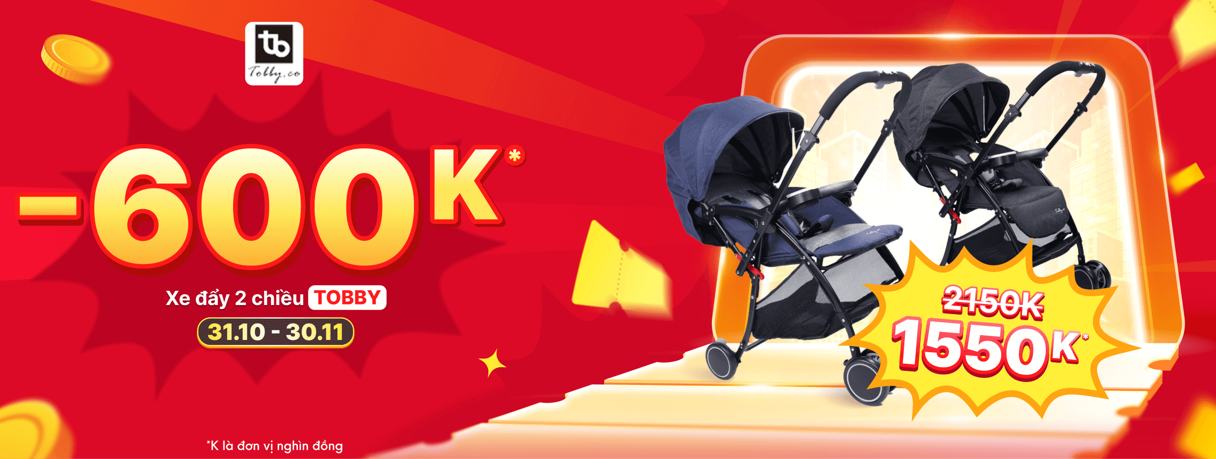 Xe đẩy Tobby T11 - CATE