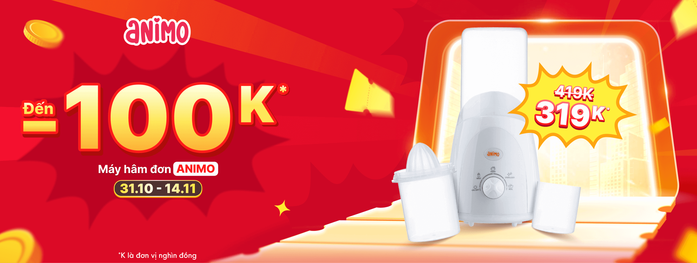  Hâm đơn Animo  T11 - CATE