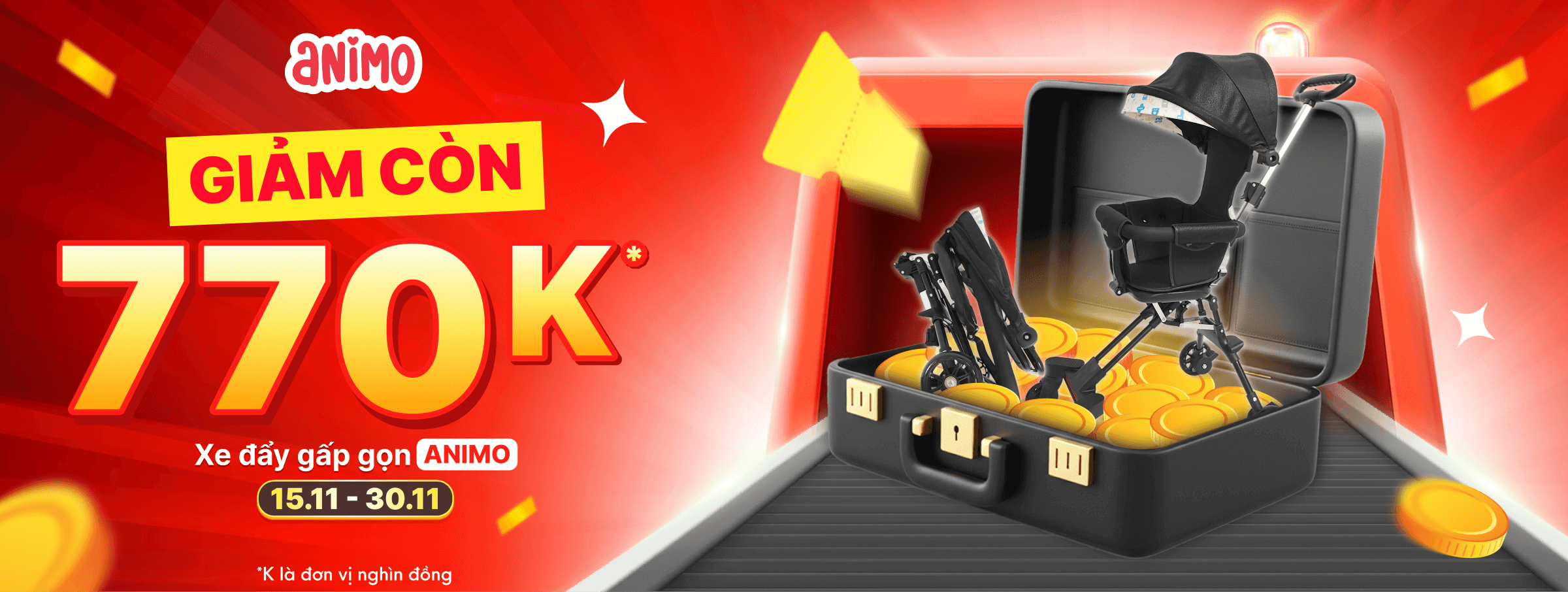 Xe đẩy gấp gọn T11 - CATE