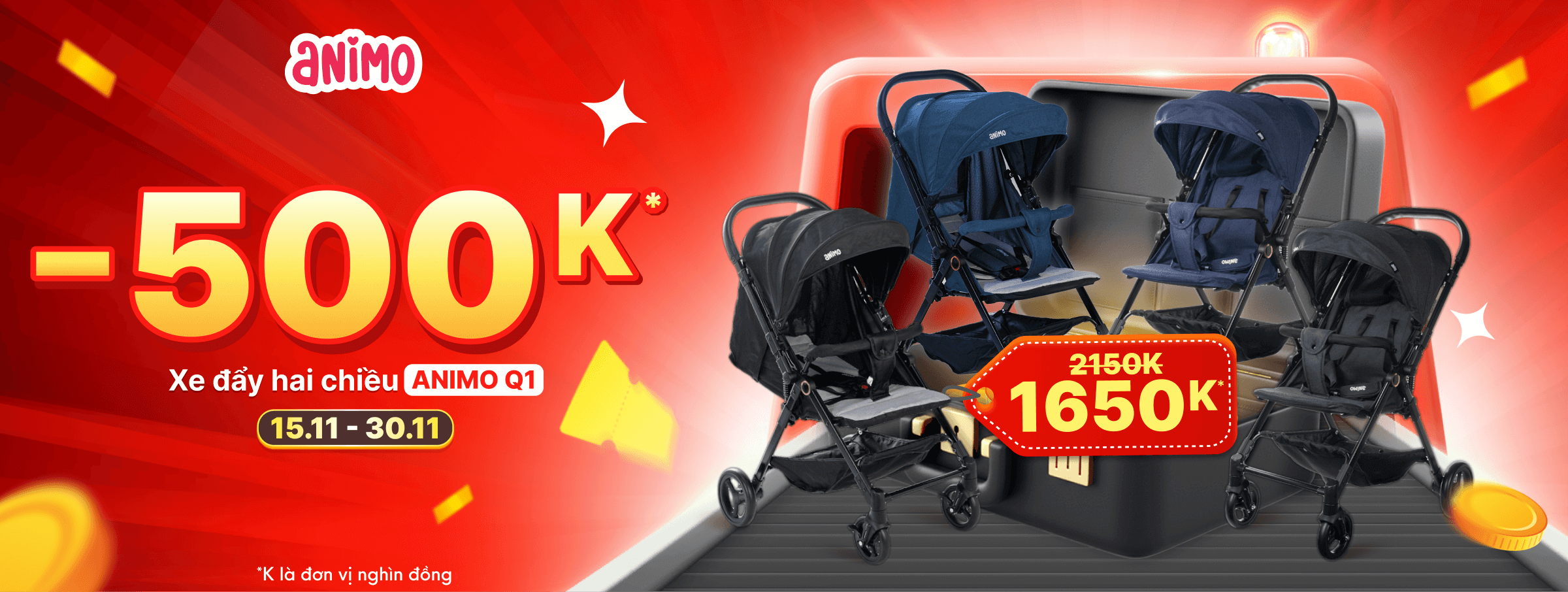 Xe đẩy Animo Q1 T11 - CATE