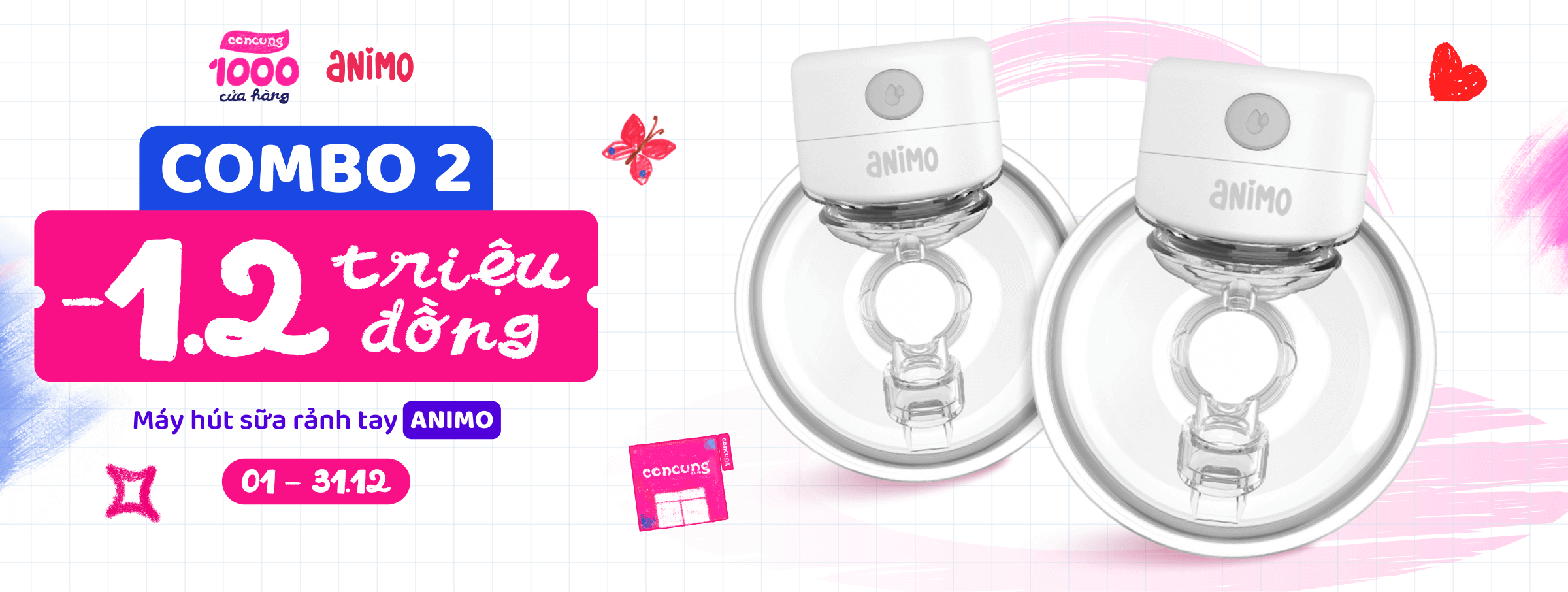 Máy hút sữa rảnh tay Animo T12 - CATE