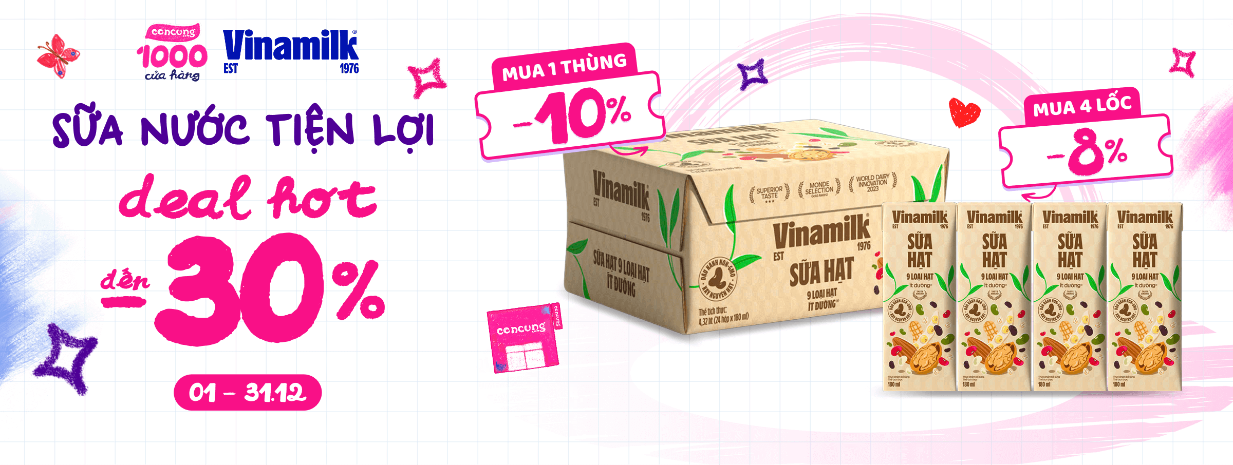 Vinamilk hạt T12 - CATE
