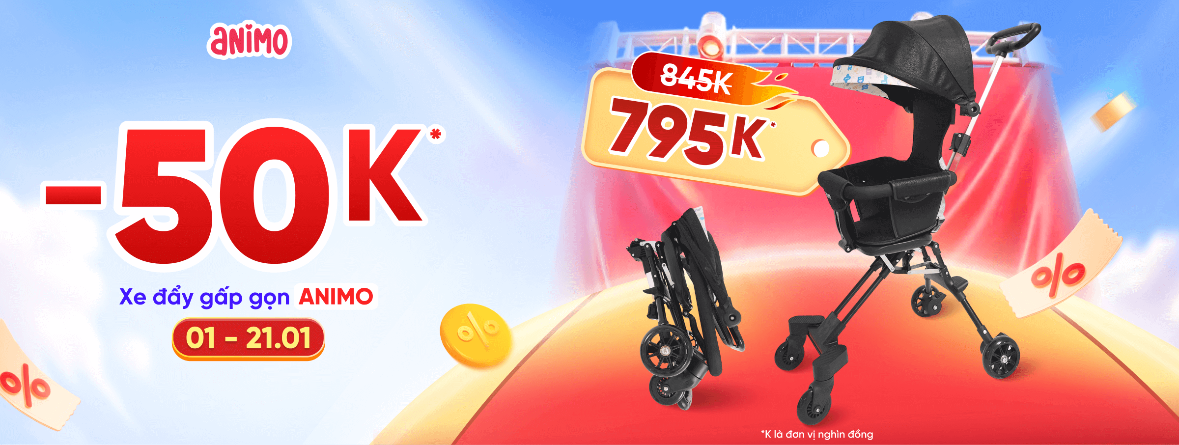 Xe đẩy Animo Q1 T1 - CATE