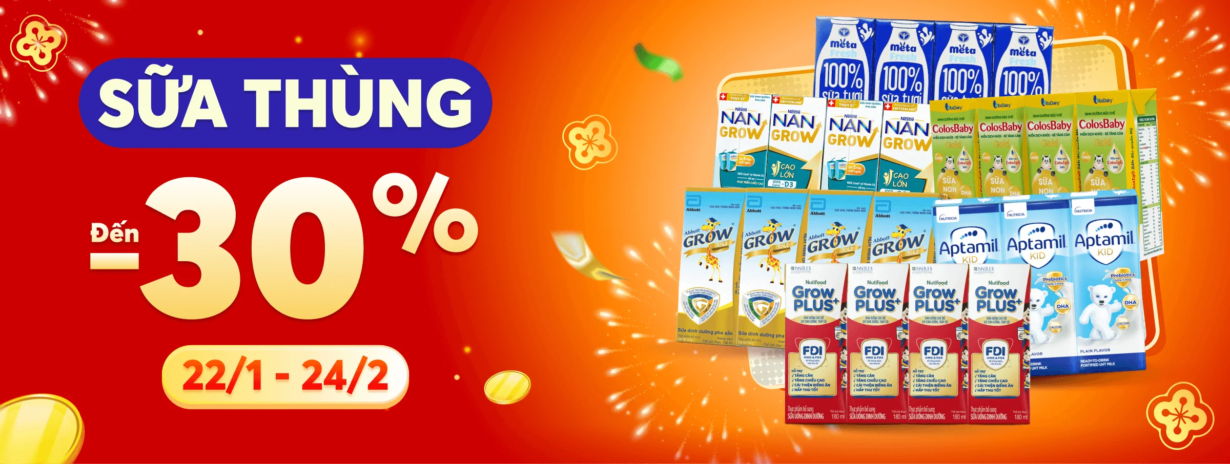 Sữa thùng -30% - CATE