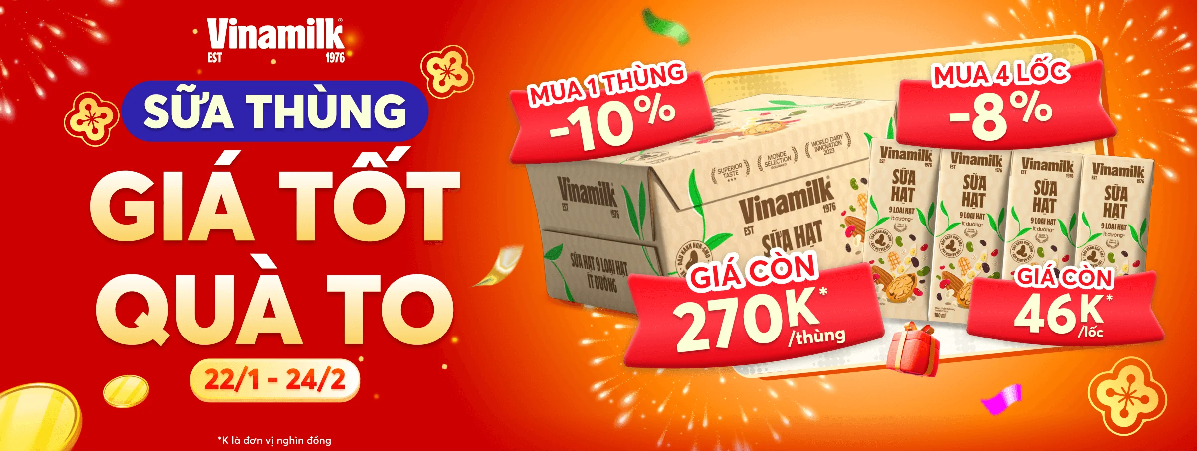 Vinamilk hạt T2 - SUBCATE