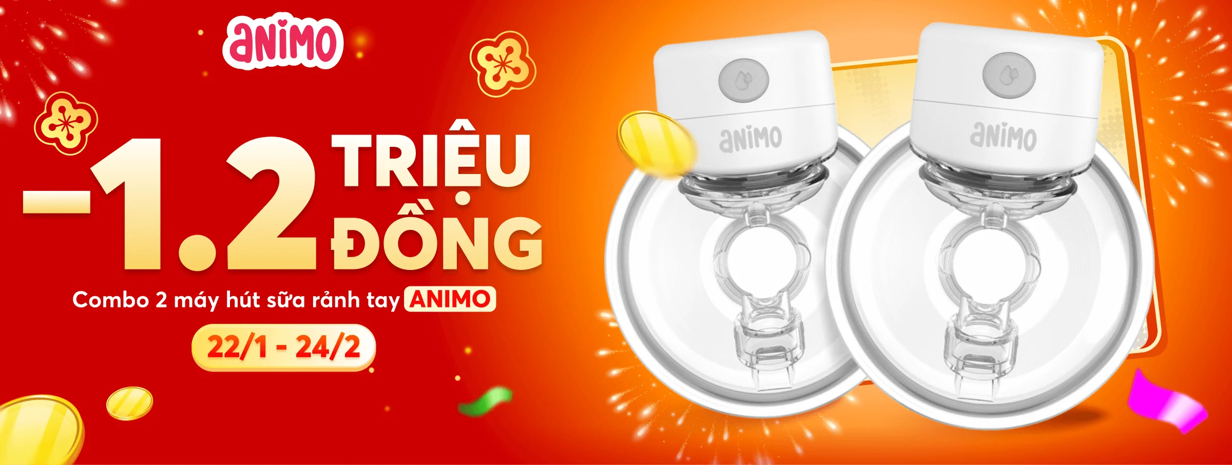 Máy hút sữa rảnh tay Animo T2 - CATE 