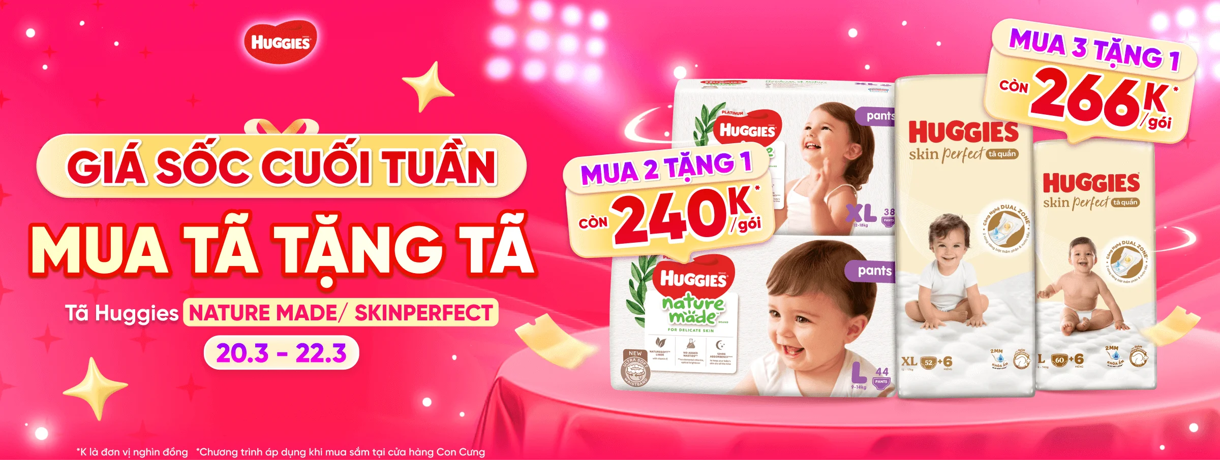 HUGGIES SẬP GIÁ T3 - CATE 