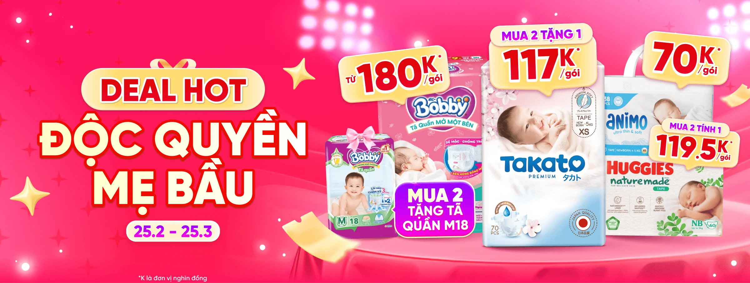 Deal độc quyền Bầu T3 - CATE 