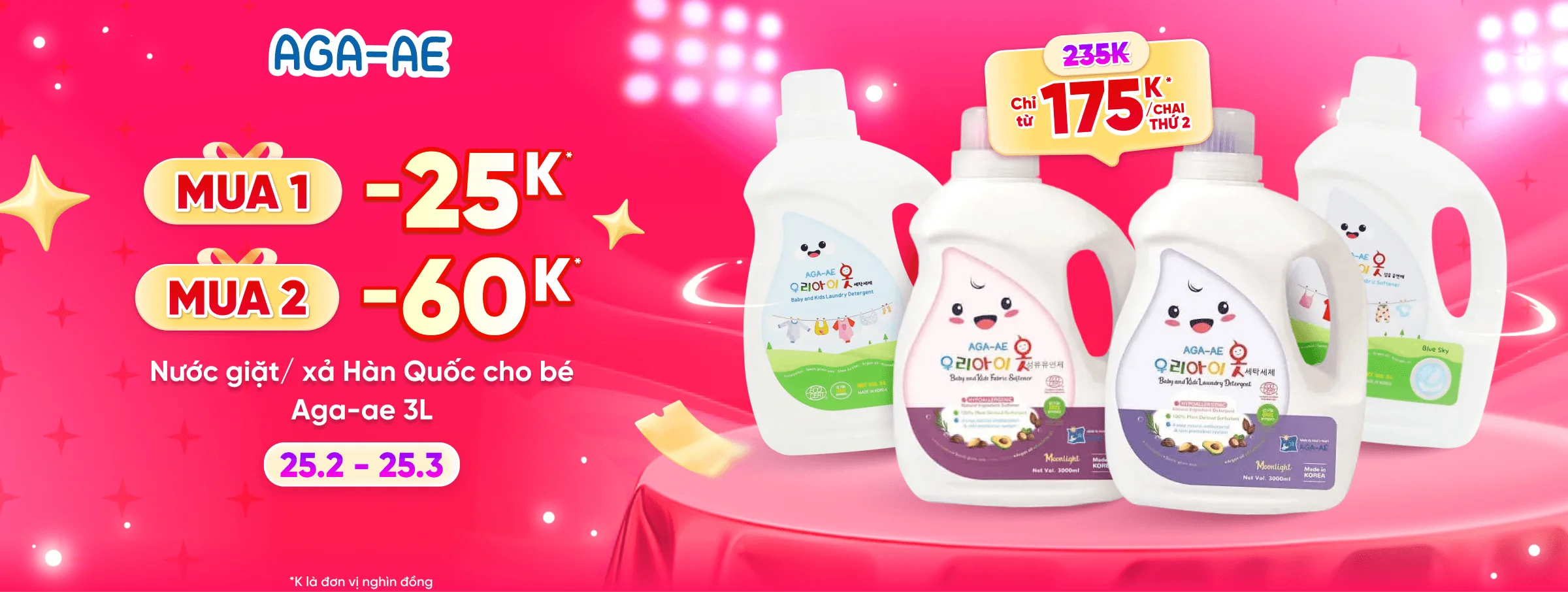 Giặt xả Aga T3 - CATE 