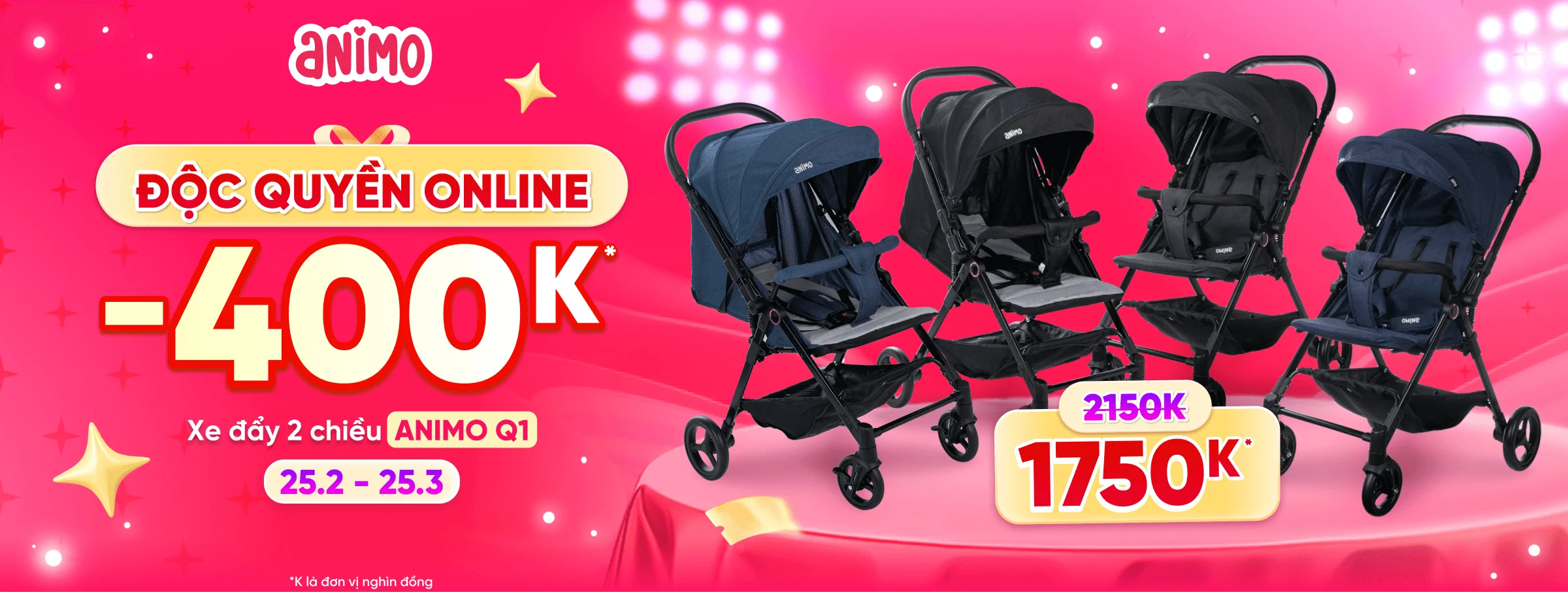 Xe đẩy Animo Q1 T3 - CATE