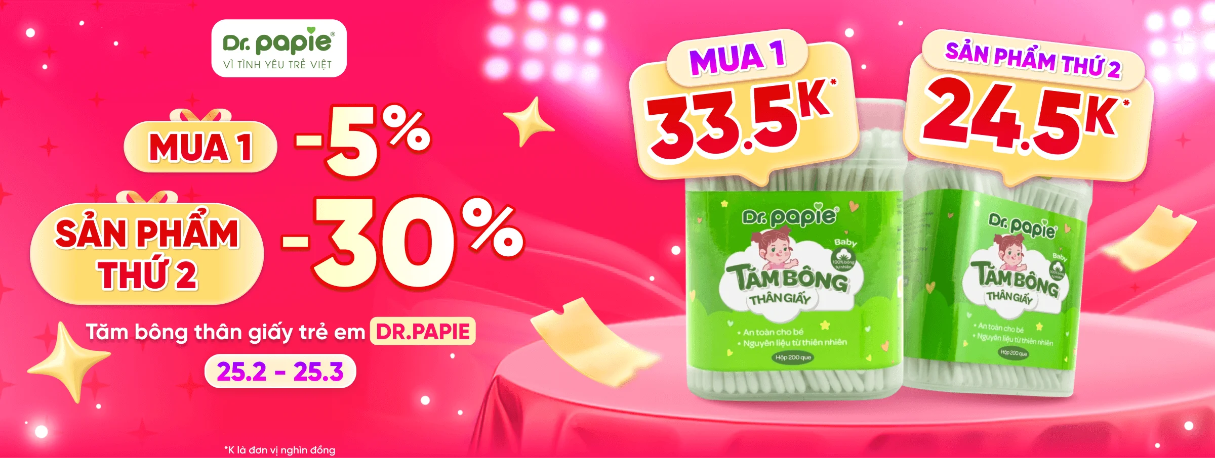 Tăm bông Papie T3 - SIS