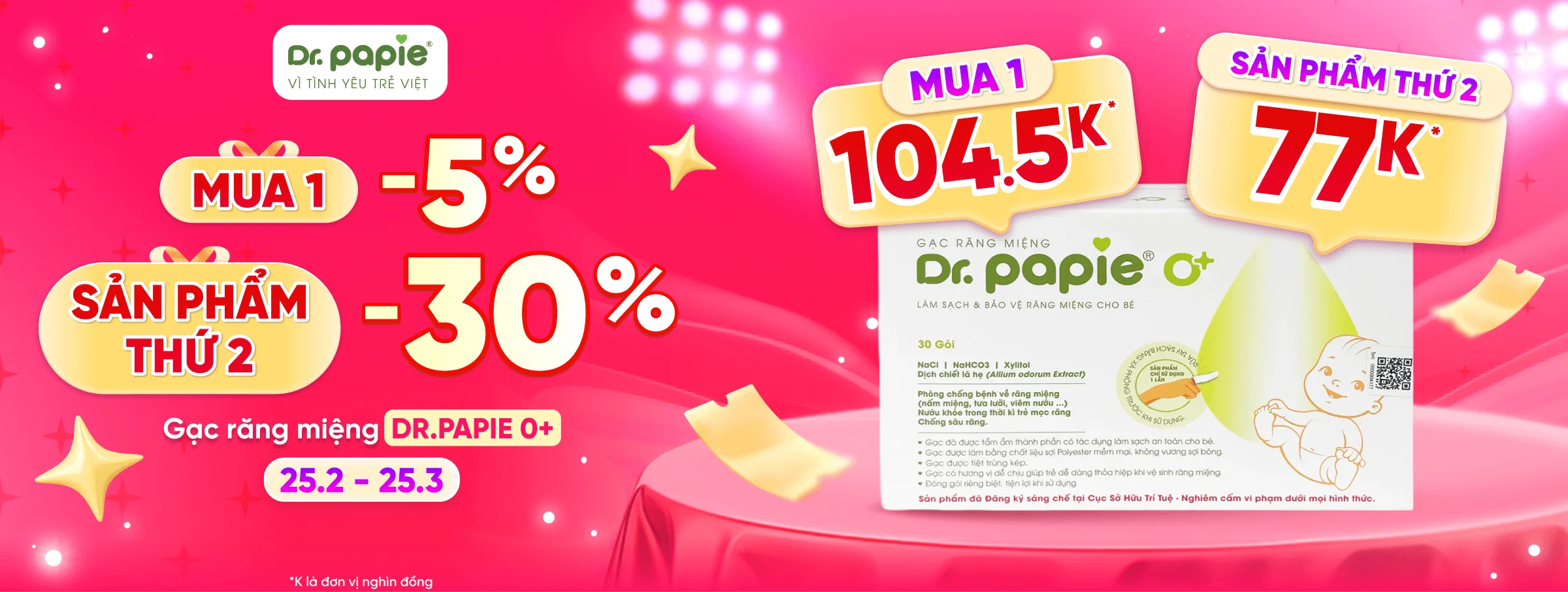 Gạc Papie 0+ T3 - SIS