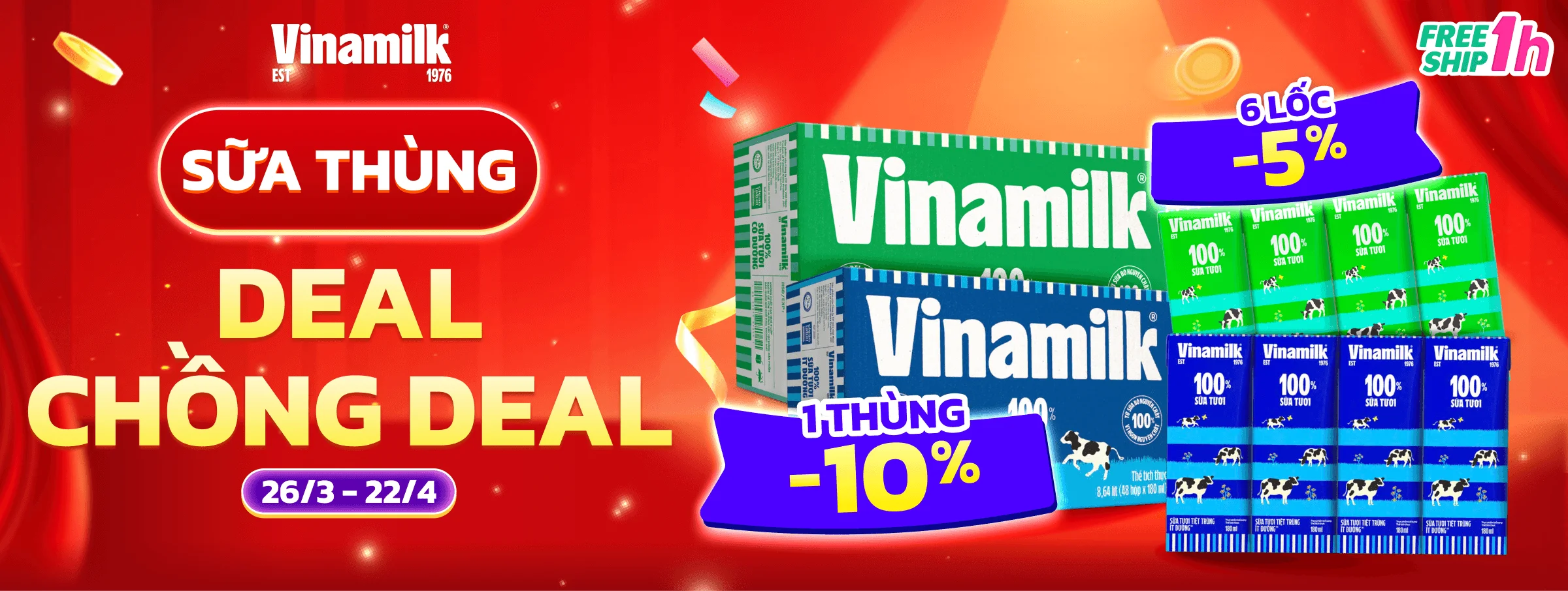 Vinamilk Sữa Tươi T4 - SUBCATE 